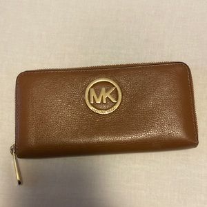 Michael Kors Dark Carmel leather wallet
